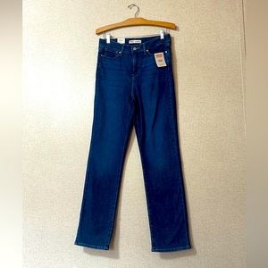 🎉 NEW NWT LEVI’S Jeans Shaping High  Rise Straight Leg Denim Pants Size 8 W29